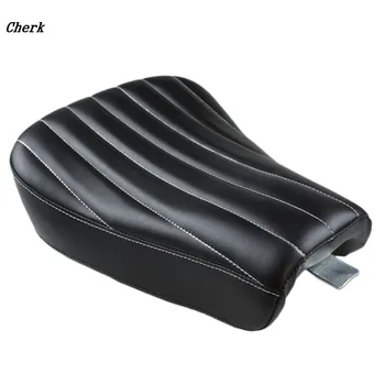 

Black Motorcycle Front Driver Line Leather Pillow Solo Seat Cushion For Harley Sportster Forty Eight XL1200 883 72 48 2010-2015