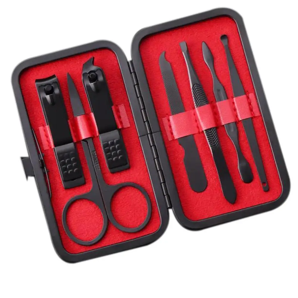 

Hot Sell 7pcs/set New Manicure Nail Clippers Pedicure Set Portable Travel Hygiene Kit Stainless Steel Tool Set
