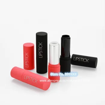 

50pcs 12.1MM Classical Lipstick Tube Black Round Empty Lipstick Tube Refillable Cosmetic Lipstick Bottle Red Lip Balm Container
