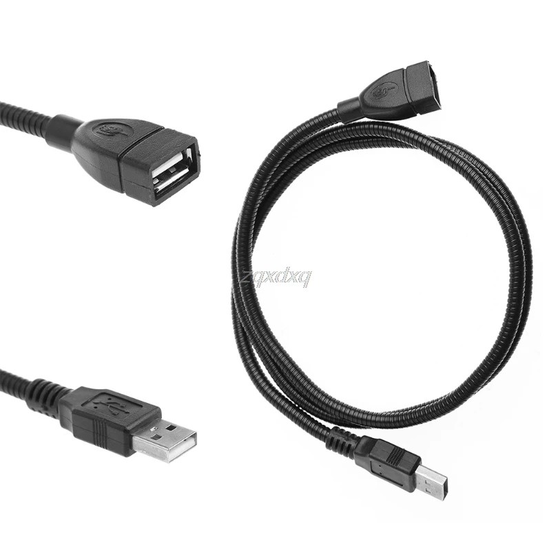 

USB Male To Female Extension Cable LED Light Fan Adapter Cable Flexible Metal Hose Stand Power Supply Cord Electronics Stocks