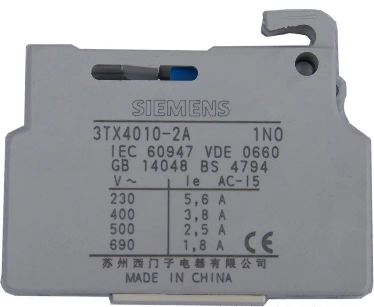 SIEMENS 3TX4001-2A AUXILIARY CONTACT BLOCK