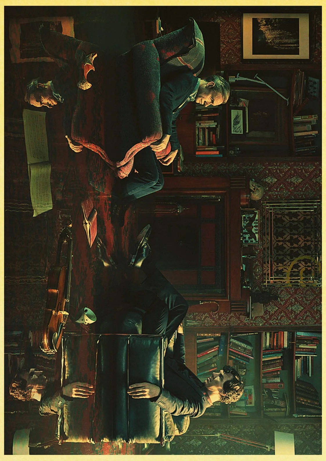 Шерлок Холмс Американский ТВ сериал наклейки на стену Ретро плакат печатает Высокое качество для гостиной украшение дома живопись - Цвет: E078