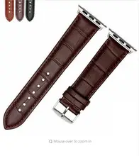 Brown Black Genuine Leather Buckle Wrist Strap Band Belt for iWatch Apple Watch 38mm 42mm Watchband For iwatch with Connector