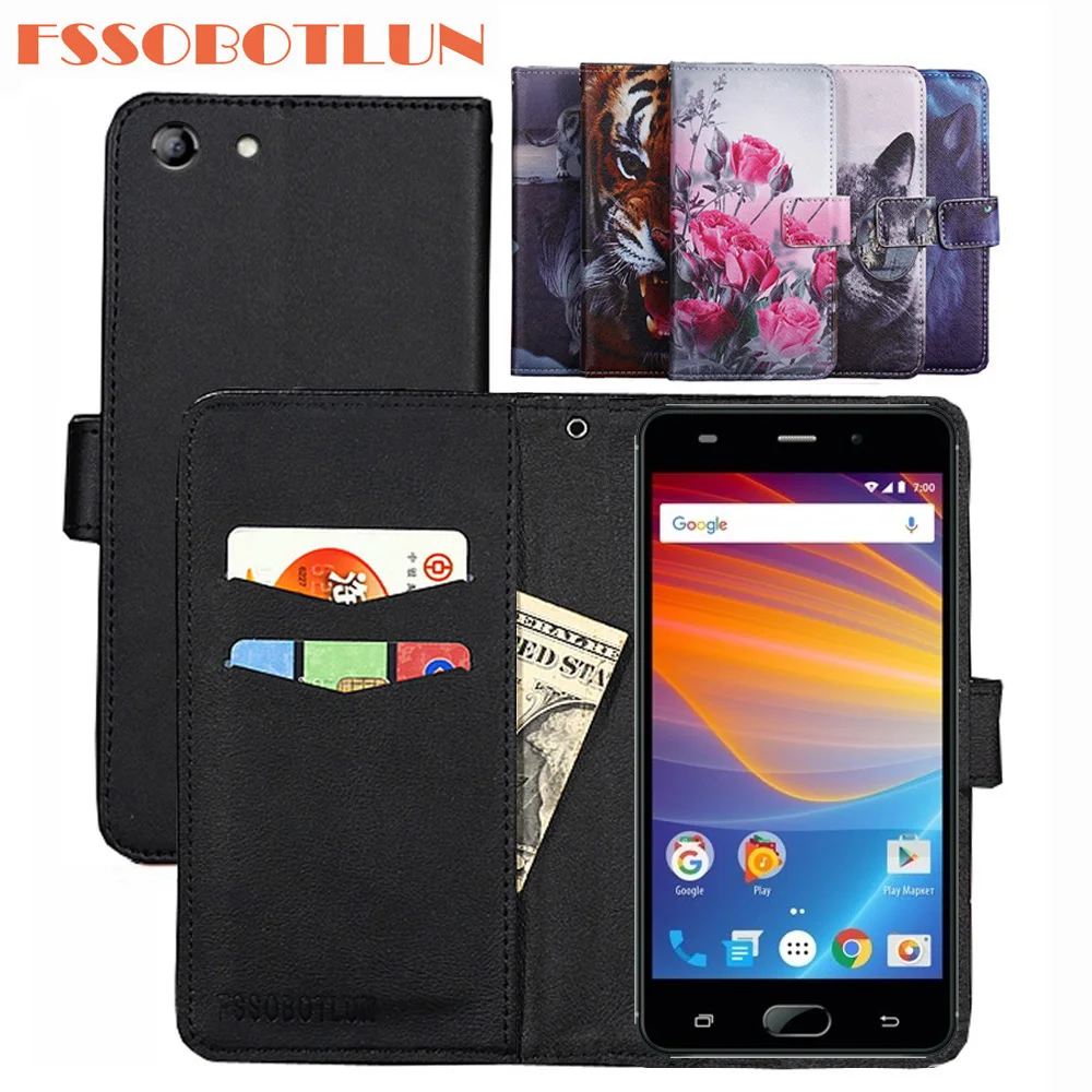 

FSSOBOTLUN For Vertex Impress Luck Case PU Leather Retro Flip Cover Shell Magnetic Fashion Wallet Cases Kickstand Strap