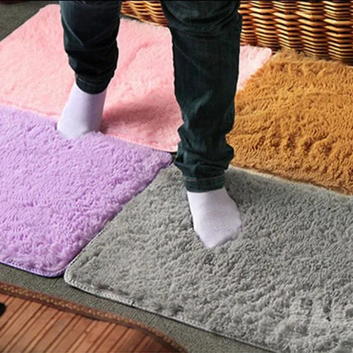 

2017 New Plush Velvet anti-Slip Mats Dust Doormat Soft Absorbent Warm Floor Washable Mats