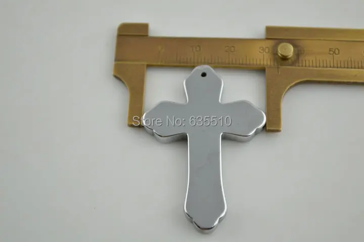 

1 pc Silver color Hematite Cross Charm Pendants Fit Fashion Jewelry making