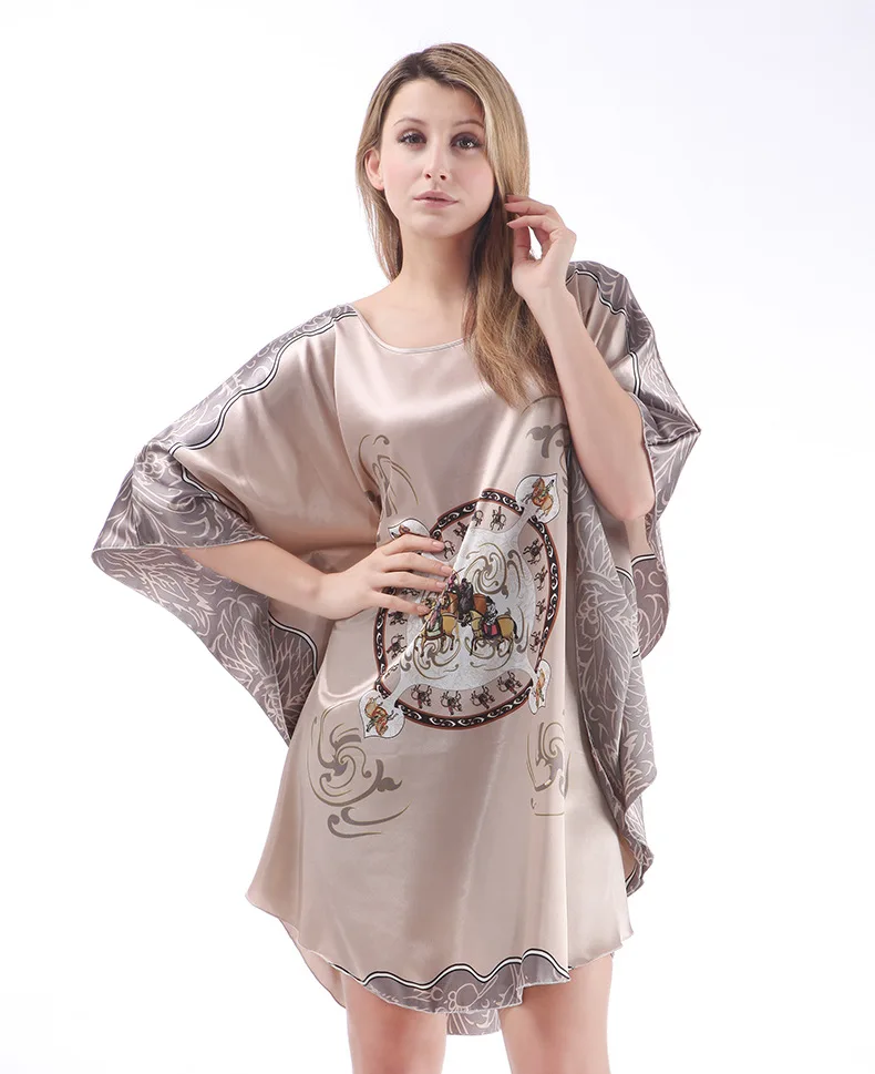 Сексуальная Шелковая пижама Женский взрослый Onesie одежда для ванной невесты халат серый домашняя одежда для женщин