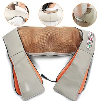 

Cervical Back Neck Massager 3D Kneading Shawl Electric Roller Heat Device Manual Shoulder Massage Machine Health Care Home Car
