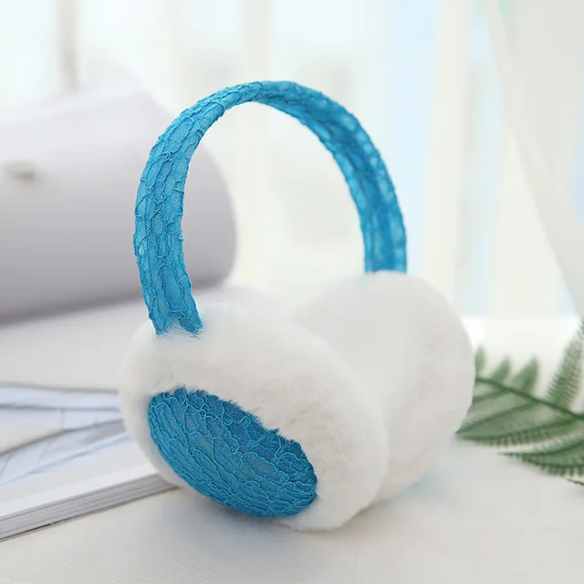 beautiful Fashion Headband Earmuff Headphones Cute Girl Women Gift Warm Plush Fluffy Female