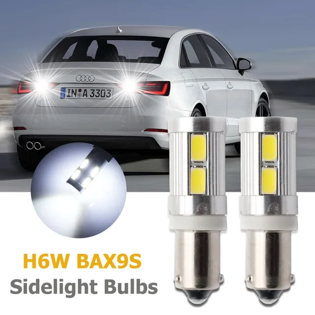 H6W 434 BAX9S 200 Lumen CanBus Error Free Sidelight Reverse LED Bulb White  – Classic Car LEDs Ltd