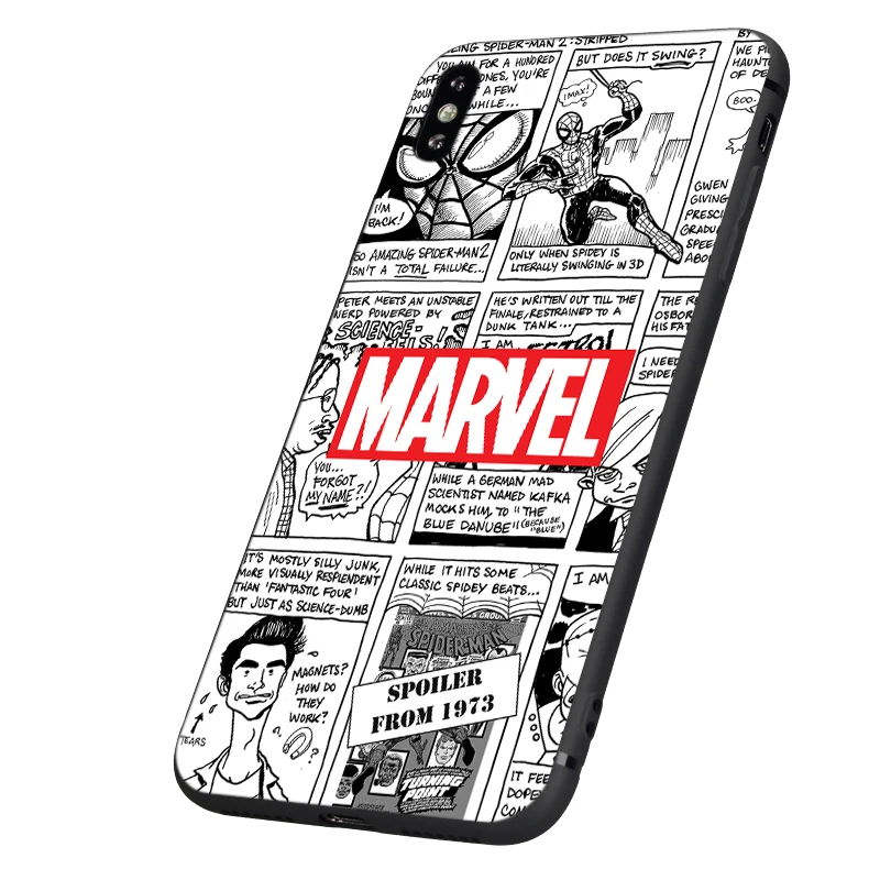 Черный ТПУ чехол для iphone 5 5S se 6 6s 7 8 plus x 10 XR XS MAX силиконовый чехол Marvel мстители капитан Железный человек танос