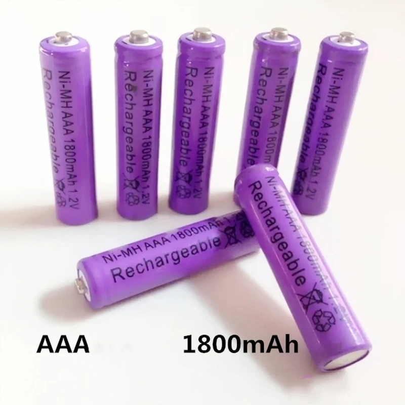 Перезаряжаемая батарея AAA 1800mAh 1,2 V Ni-MH светодиодный игрушечный плеер батареи для утилизации различных цветов GTL EvreFire