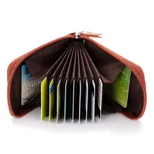 Unisex órgano titular de la tarjeta de Crédito bolso de la tarjeta 2016 de la manera genuina hombres de negocios bolsa de cuero Multi-bit tarjeta de mujeres de china bolsa de titular h36