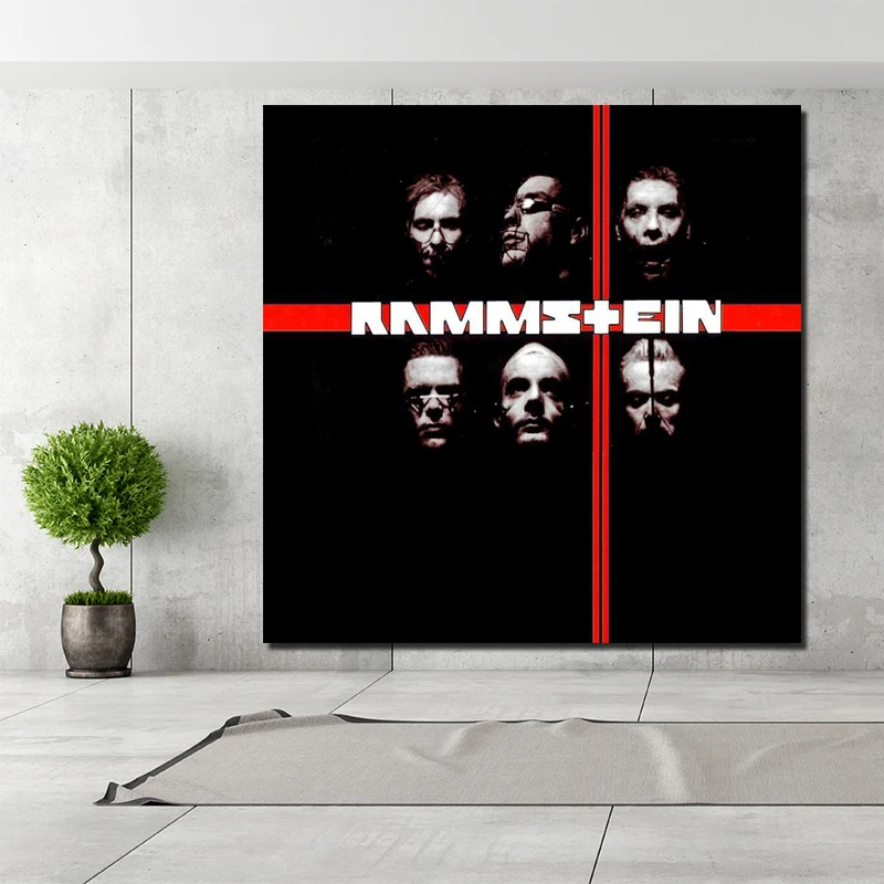 

Rammstein Sign Black Background Wall Art Canvas Painting Posters Prints Modern Painting Wall Pictures For Living Room Home Decor