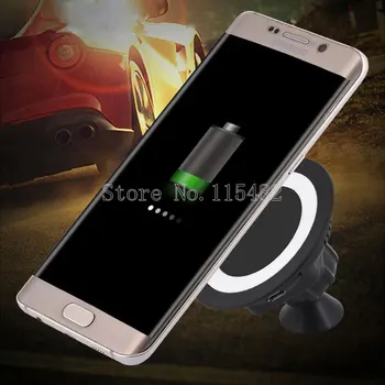 

50pcs QI Wireless Car Charger Charging Adapter Pad Credle Sticky Magnetic Phone Holder Mount Wireless Charging Pad for iPhone