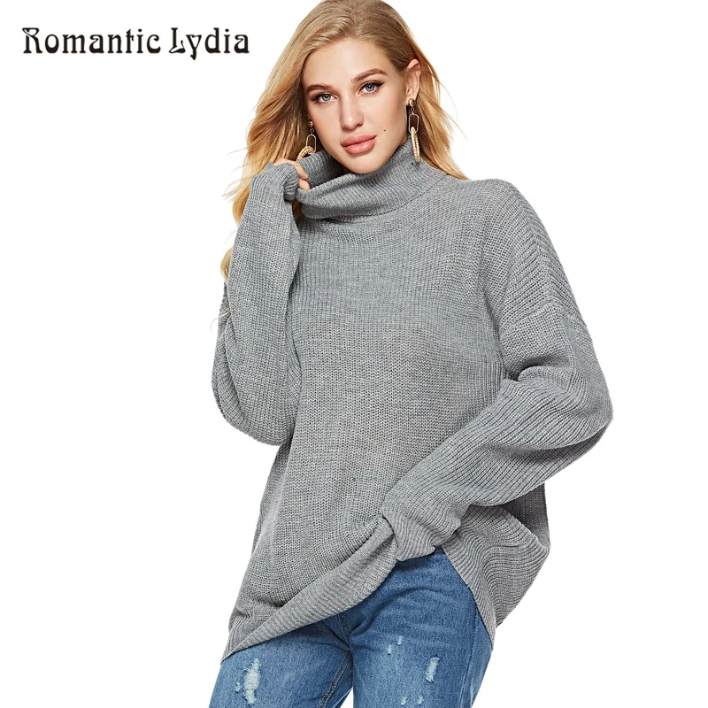 

Winter Long Turtleneck Sweater Plus Size Women Sweaters Oversized Knitted Pullover Female Jumper 2018