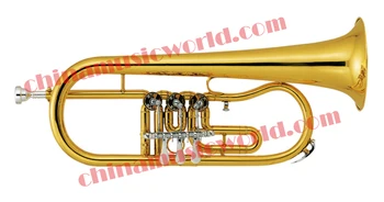 

China Music World Yellow Brass Rotary Flugelhorn Trumpet (CMWFH-1000)