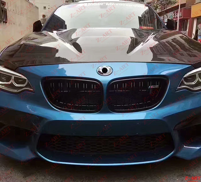 Z-ART капот двигателя из углеродного волокна для BMW M2- настоящая крышка двигателя из углеродного волокна для BMW F87 M2 капот двигателя из углеродного волокна