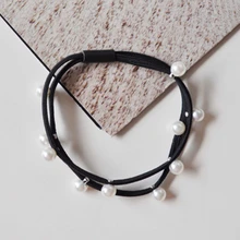 Женская мода веревка для волос жемчуг эластичные резинки для волос лента простые волосы веревки девушка лента для прически «конский хвост» аксессуар для укладки