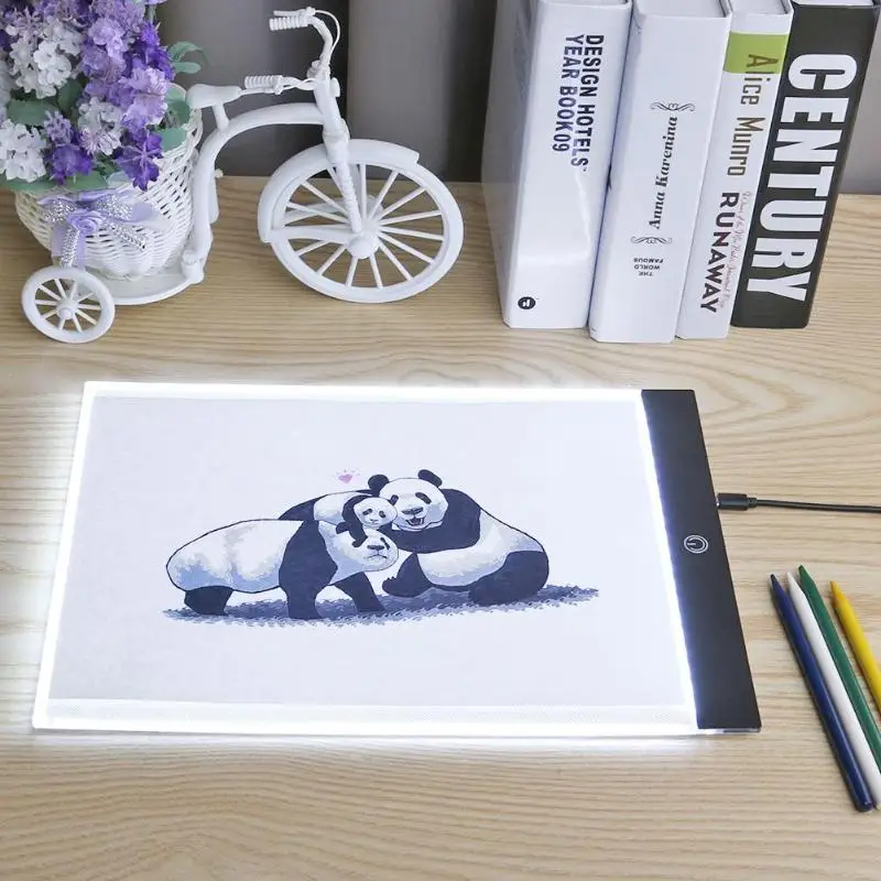 Digital Graphic Tablet A4 LED Artist Thin Art Stencil Drawing Board Light Box Tracing Writing Portable Electronic Tablet Pad