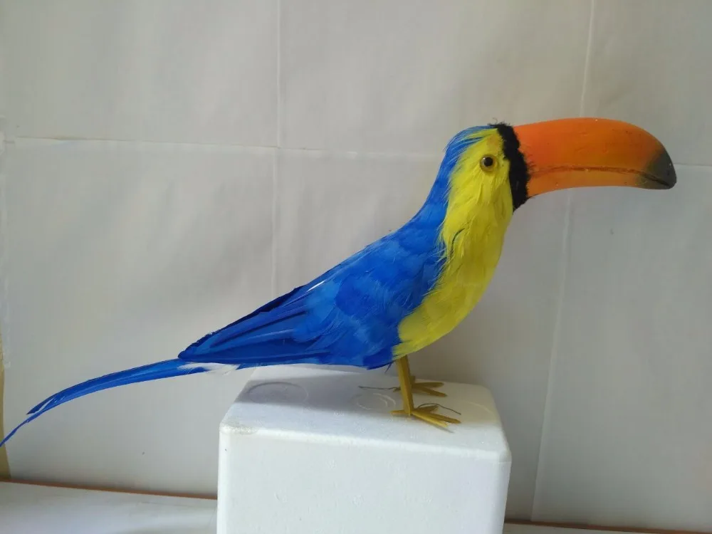 

new simulationblue bird model polyethylene&furs Toucan toy gift 45cm