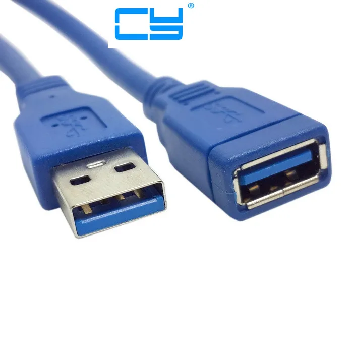 USB 3.0 A Female Jack To Female Socket 1FT Super Fast Extension Cable Cord Blue 