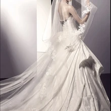 2.8 м фаты новое поступление долго завеса один слой тюля фата мантилья собор аппликация край фата уолл-v80