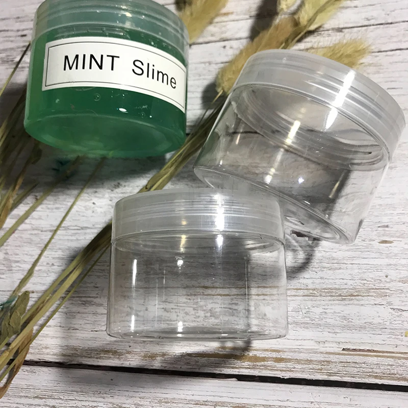 Caixa de Brinquedos Caixa de Armazenamento de Plástico Transparente para Fofo Macaco Feliz Lote 120 ml 280 Recipientes Slime Faça Você Mesmo Limpar Lodo 20 Pçs - 3 Macaco feliz 20 pçs lote 120 ml