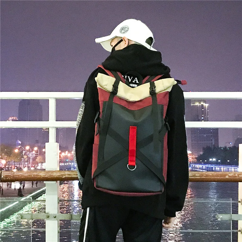 Harajuku Hip Hop Street Backpack Women Men Fashion Large Capacity