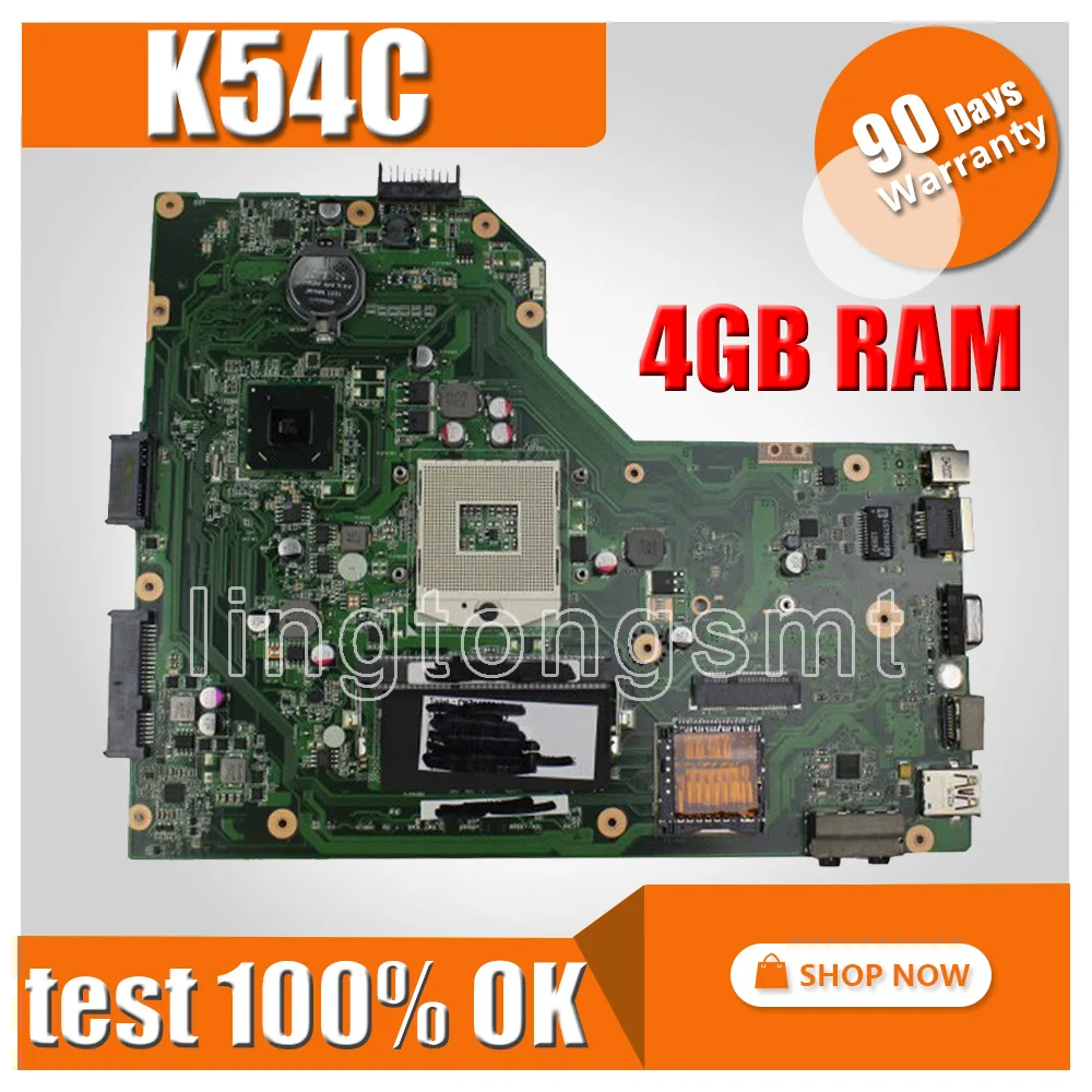 SAMXINNO для ASUS K54C X54C X54H X54HR K54HR K54LY материнская плата для ноутбука PGA989 HDMI тест ОК с 4G ram