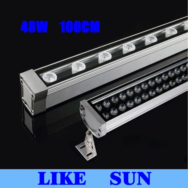 

New 1M 48W LED Wall Washer Landscape light AC 85V-265V outdoor lights wall linear lamp floodlight 30cm wallwasher