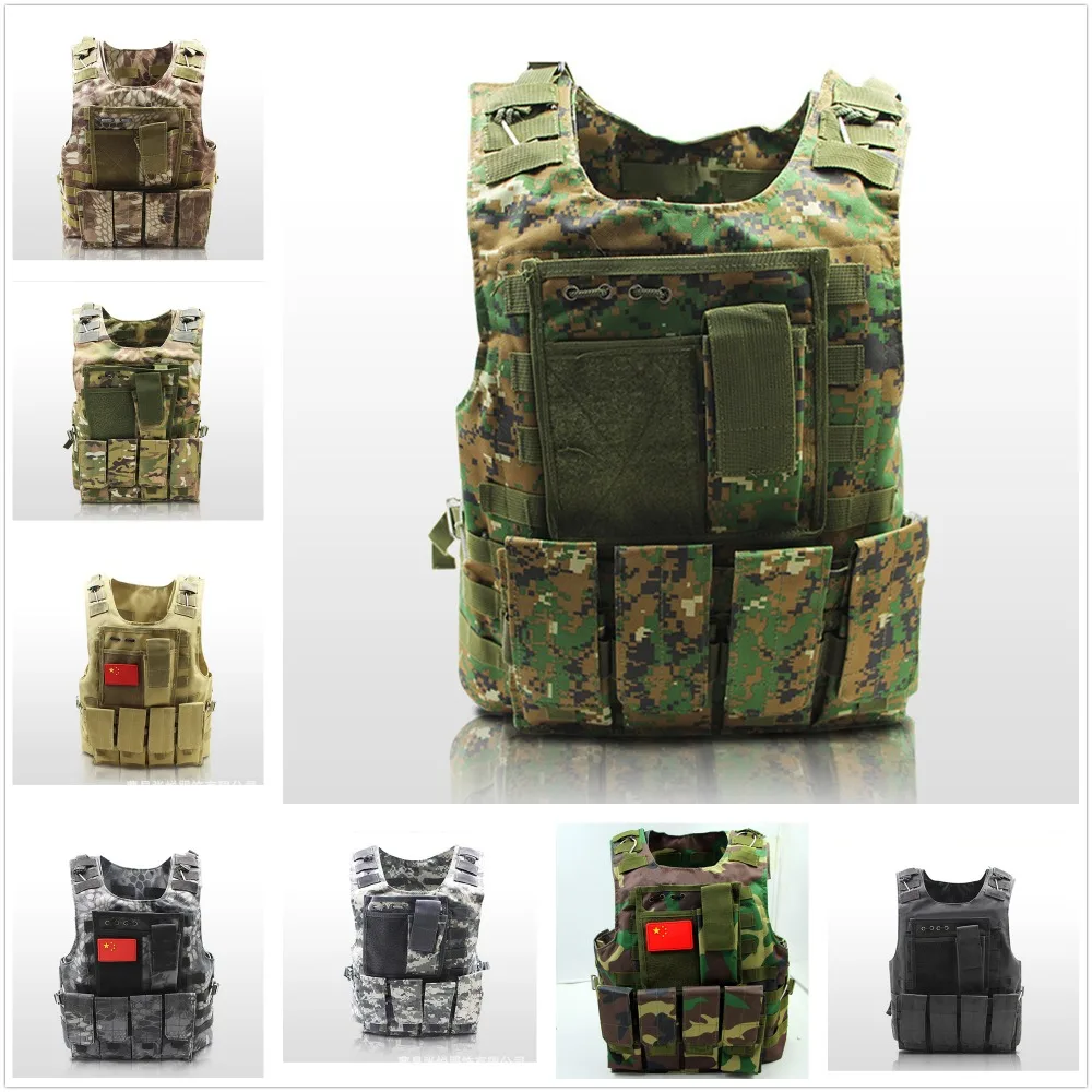 

USMC Airsoft Military Tactical Vest Molle Combat Assault Plate Carrier Tactical Vest 10 Colors CS Outdoor Clothing Hunting Vest