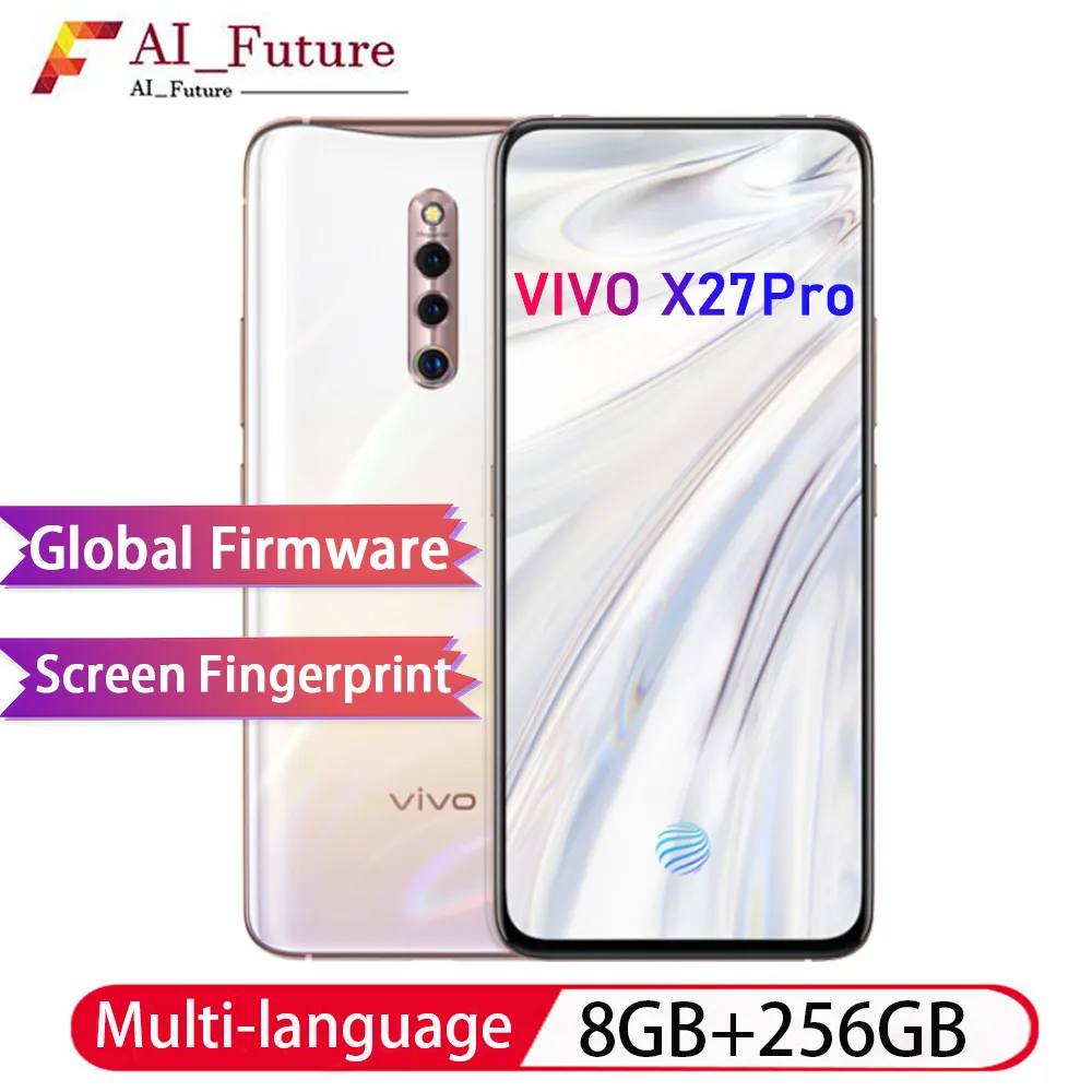 

Global ROM Original VIVO X27pro 8GB 256GB Snapdragon710 Octa Core Android9 Smartphone 4000mah In-screen Fingerprint Recoganition