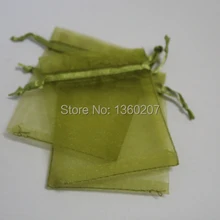 100 шт/партия 13x16 см Мох Зеленый цвет органзы сумки ювелирный свадебный подарок мешочки