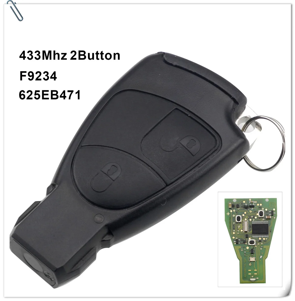 2 Кнопки Jingyuqin 433 МГц 2/3 кнопки дистанционного брелока для Mercedes Benz B C E ML S CLK CL 3B 3BT Complte плата управления - Количество кнопок: 2 Кнопки