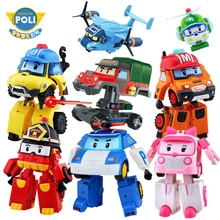2pcs/4pcs/6pcs/Set Robocar Poli Korea kids Toys Acion Figure Robocar Korea Robot Car Transformation Poly Toys Gift For Children