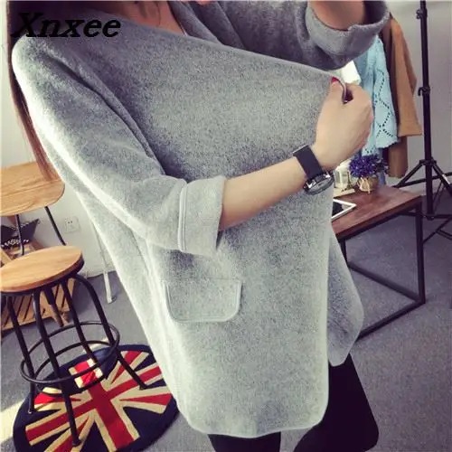 Office Lady Sweaters Fashion 2018 Women Turn-down Collar Long Sleeve Knitted Cardigan Long Winter Tops for Women Xnxee