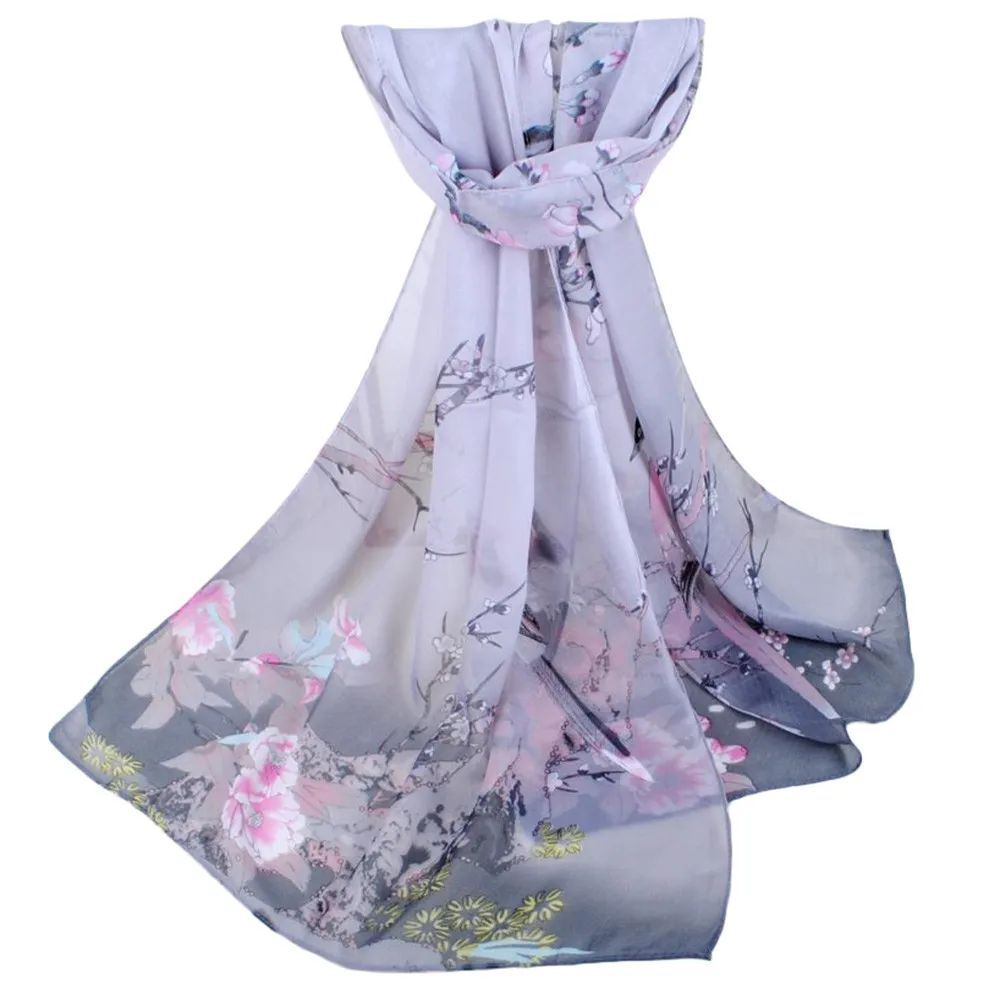 30 женские шарфы длинные мягкие обертывания Ретро шифоновые шали с рисунком женские летние легкий шарф Foulard Femme зимний шарф