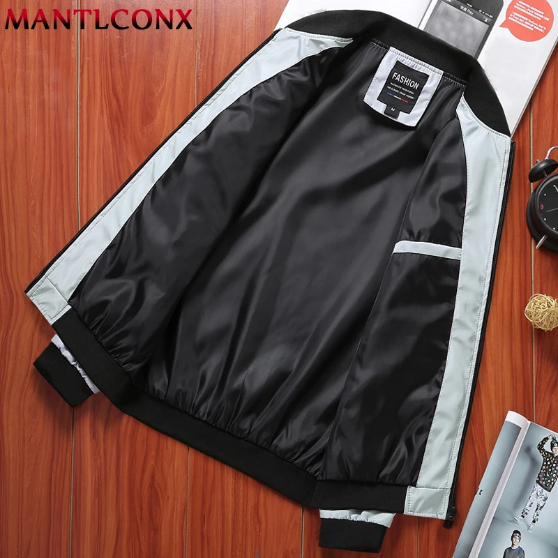 MANTLCONX, Мужская Весенняя модная повседневная куртка, Мужская бейсбольная куртка, Мужская тонкая куртка, Мужская Осенняя Повседневная Верхняя одежда, пальто для мужчин
