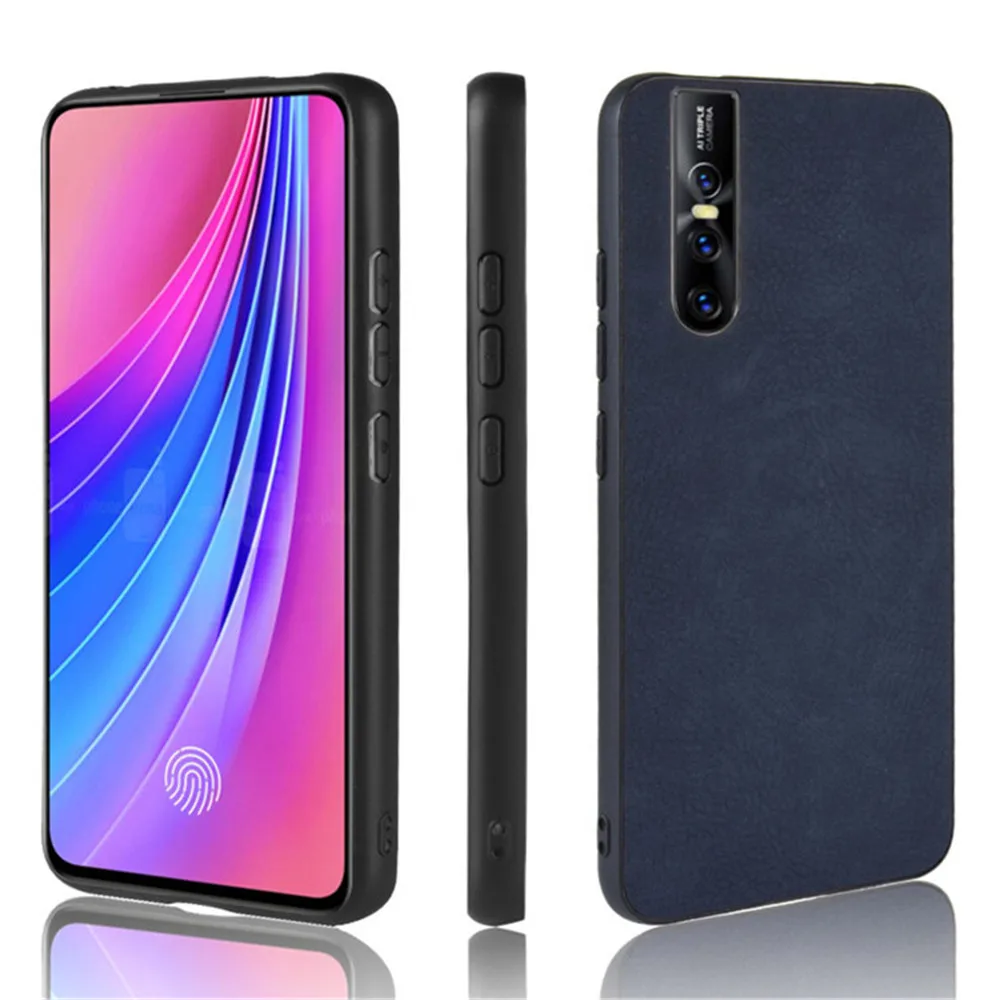 For Vivo V15 Pro Case 6.39 inch Luxury PU Leather Hard Back Cover Shockproof Case For BBK vivo V15Pro Full Protective Phone Case