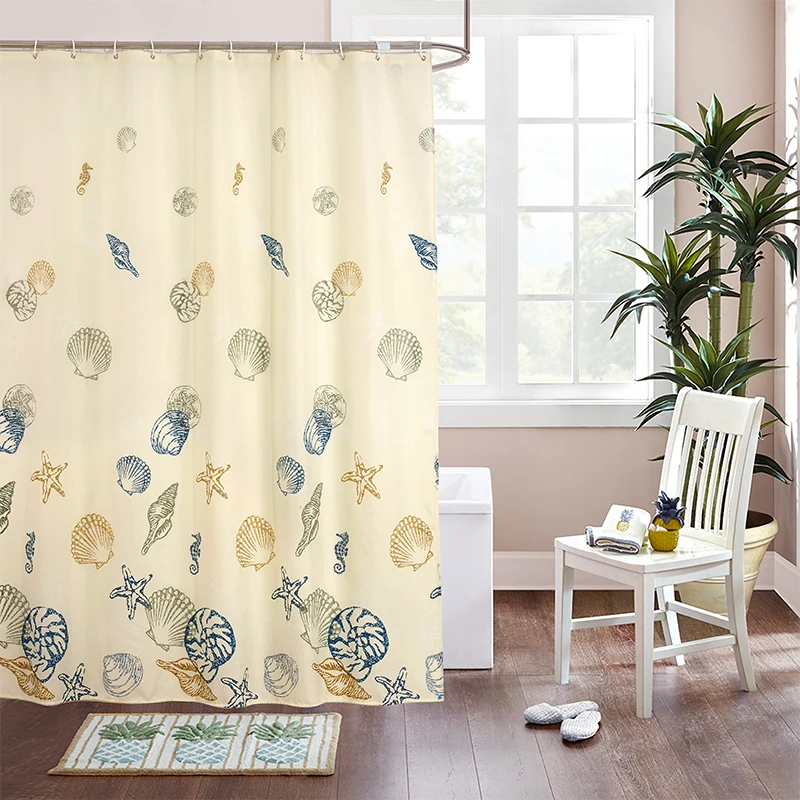 YUN YANG New Quality Printed Sea World Pattern Shower Curtain Bathroom