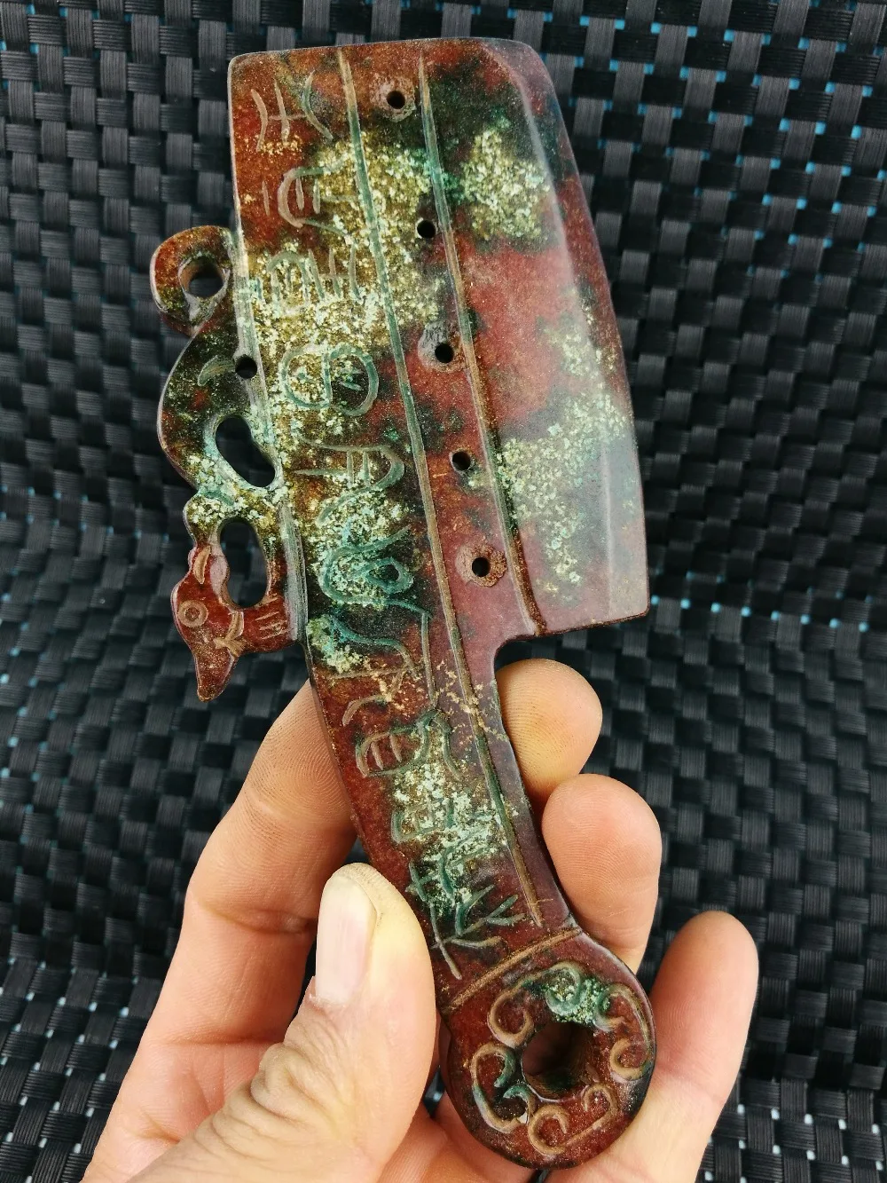 

CHINESE FOLK OLD Collection Old Jade type Traditional jade knife money