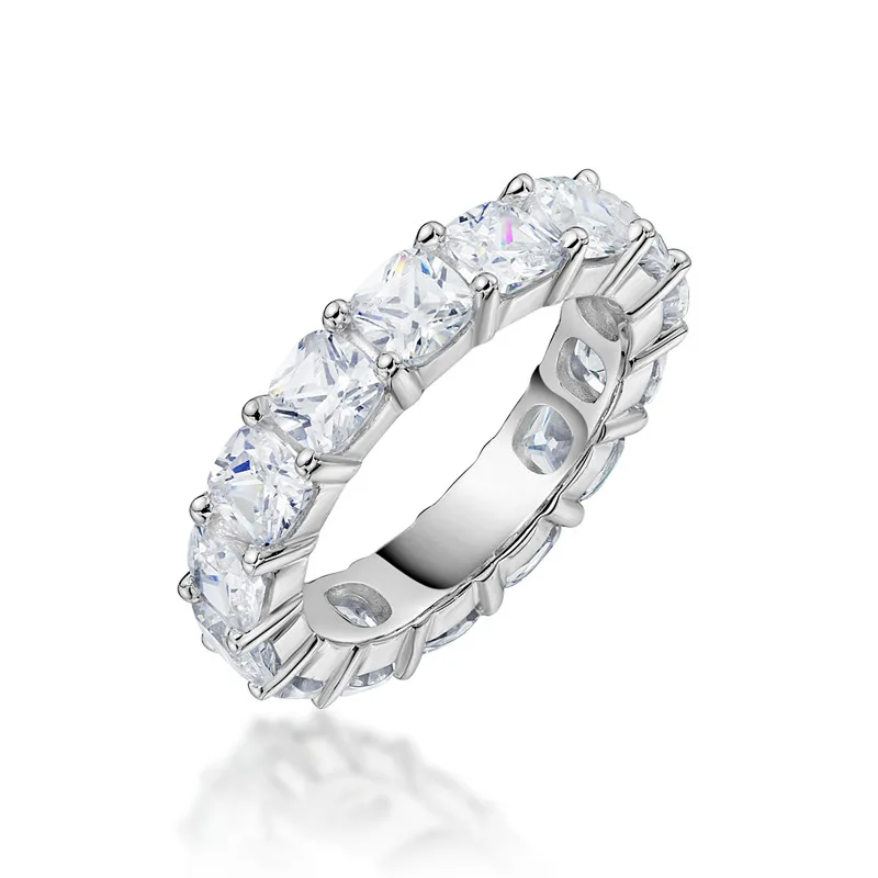 

Women Wedding Bands 925 Sterling Silver Engagement ring Superior grade zircon Bridal Rings White Gold Color Women Rings Gift