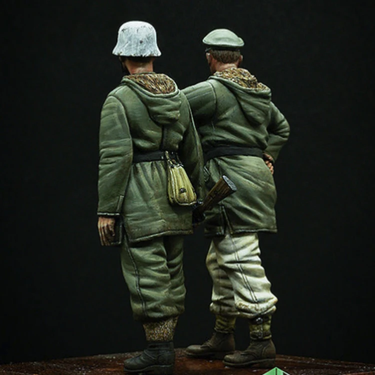 Risjc 1/35 Resin Soldier Model World War II Soldier 2 People White Model Figure kit //13272 Risjc 1/35 Resin Soldier Model World War II Soldier 2 People White Model Figure kit //13272