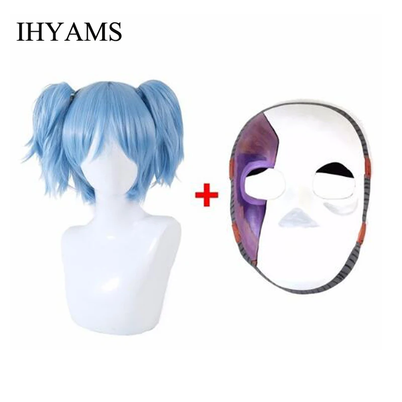 Cena Gra Sally Face Cosplay maska Sally maski i peruka Sallyface przebranie na karnawał peruki + czapka z peruką