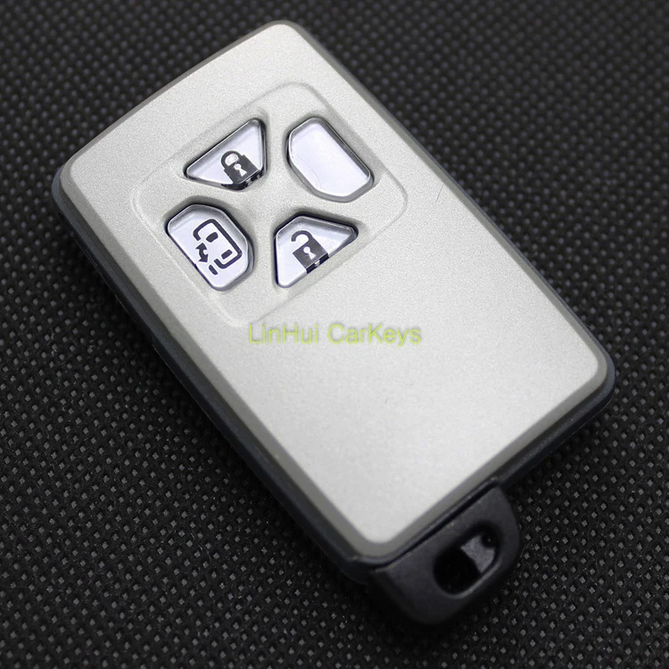 PINECONE for TOYOTA CROWN CAMRY HIGHLANDER PRADO MARK X Key Case 3 Square Buttons Uncut Brass