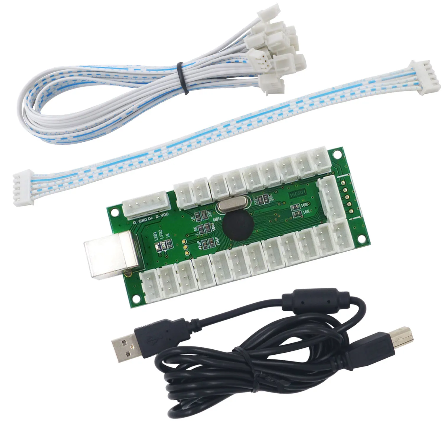 

SJ@JX Arcade LED USB Encoder Arcade Joystick Arcade LED Button Zero Delay Arcade Kit LED PC MAME Retro Pie