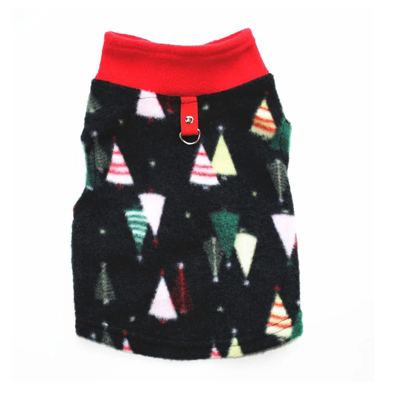 Christmas Tree Pawstrip XS-3XL, зимнее пальто для собак, флисовая одежда для собак, для чихуахуа, Тедди, мягкие теплые куртки для щенков, одежда для домашних животных, одежда для собак - Цвет: Christmas Tree