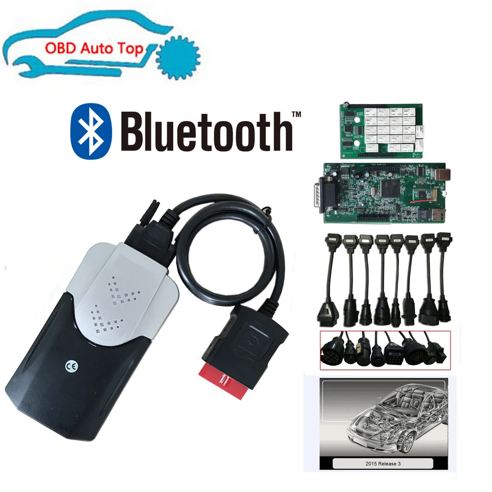 

2018 VD TCS CDP Pro Bluetooth /No Bluetooth Optional New Vci OBD OBD2 Scanner Diagnostic tools + 8pcs Truck Cable Set For Trucks