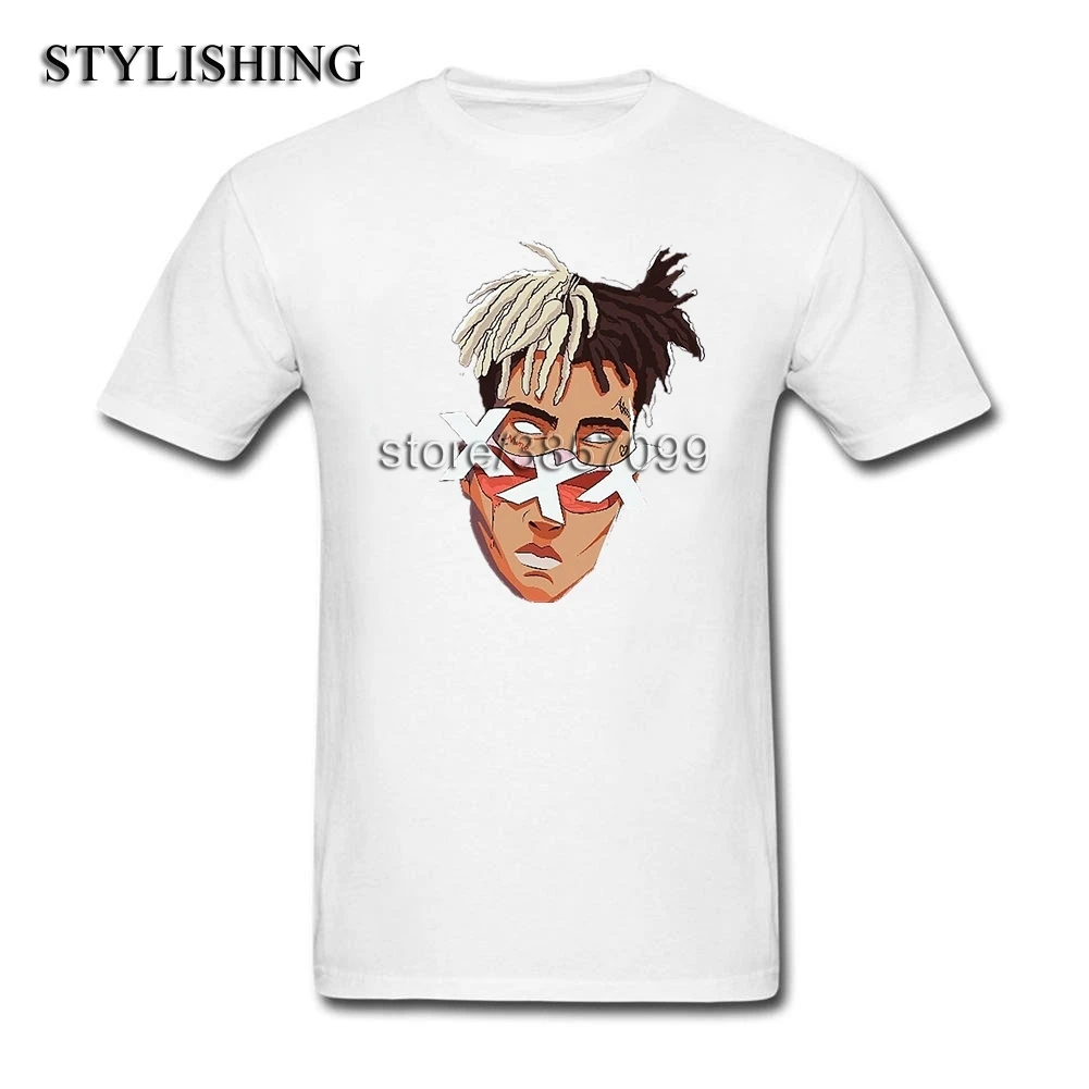 2018 Модные топы Для мужчин TeeShirts забавные круглый вырез горловины короткие CottonT рубашка для XXXTentacion